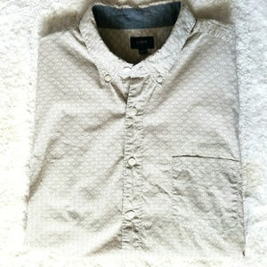 J. CREW Men's Short Sleeve Button Down Shirt Large